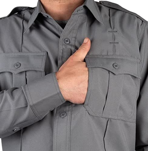 First Class 100% Polyester Long Sleeve Zippered Uniform Shirt
