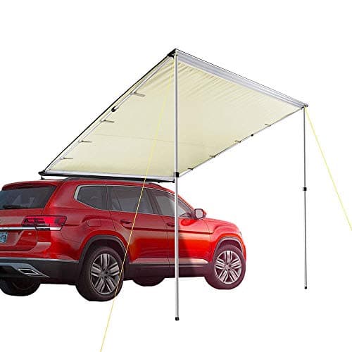 Instahibit 6.6x8.2 Car Side Van Awning Rooftop Pull Out Tent Jeep SUV Truck Outdoor Camping Travel Shelter UV50+ Beige