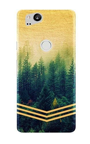Google Pixel 2 Phone Case - Case Escape - Nature Inspired - Wood Design - Impact Resistant - Matte Shell - Phone Case