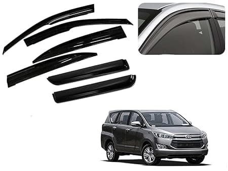 Auto Royal Unbreakable Car Window Door Visor/Rain Guard/Wind Deflector Compatible for (Toyota Innova Crysta (Set of 6))