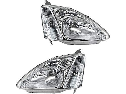 Headlight Assembly Set of 2 - Compatible with 2002-2003 Honda Civic Si Hatchback