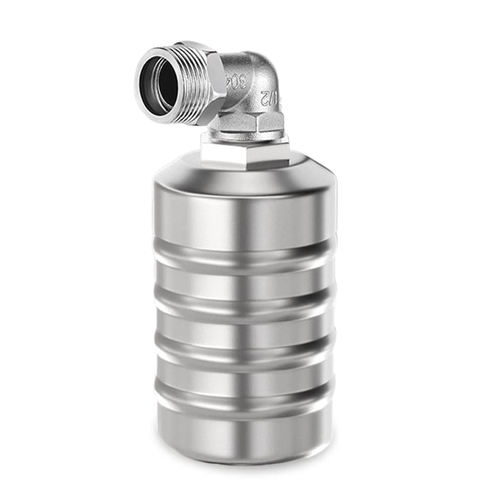304 Stainless Steel Fully Automatic Water Level Control Float Valve, Automatic Water Level Controller for Water Tank, Stainless Steel Mini Float Ball Valve (#C-3/4 inch connector(Side water intake))