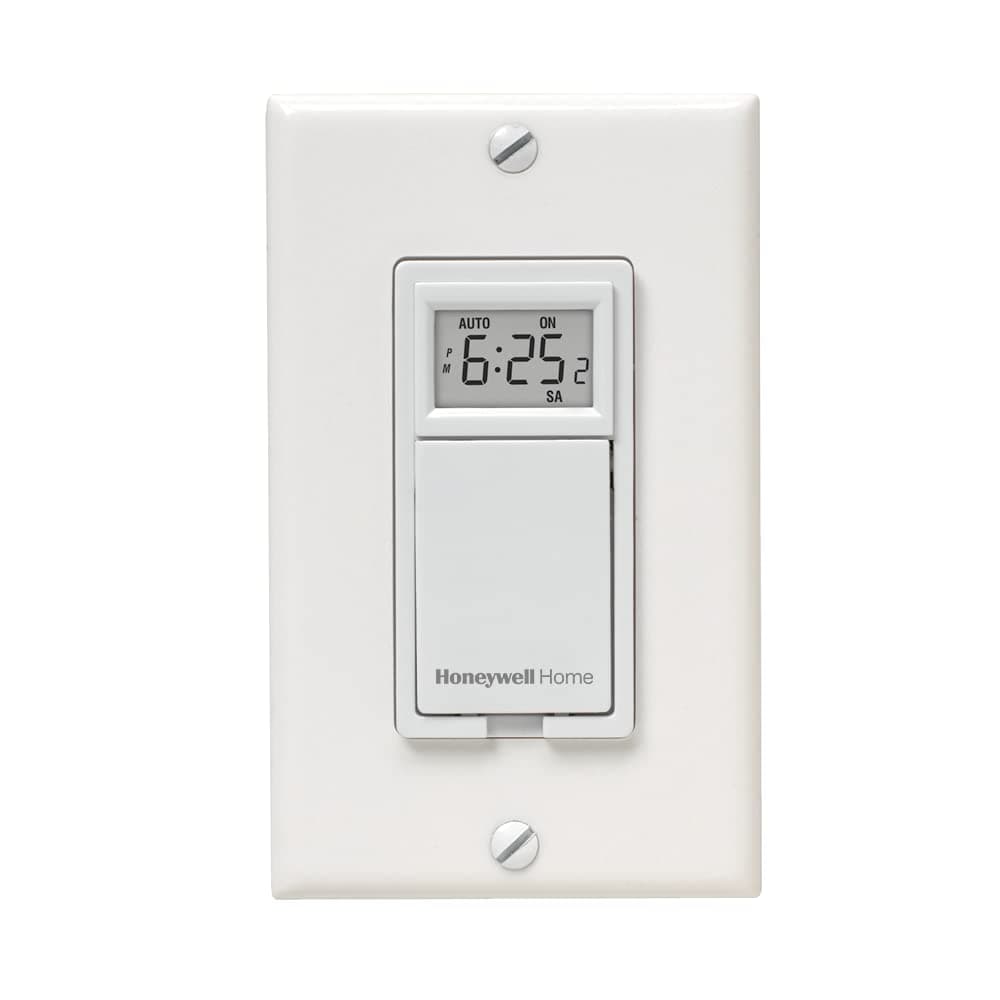 HoneywellHome RPLS530A 7 Day Programmable Light Switch, White (Requires 40 W Minimum)