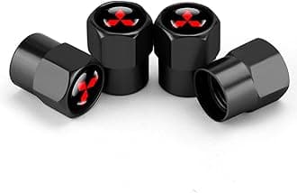 Hex 016 Black 4pcs Universal Car Tire Valve Stem Caps Air Cover Fit Mitsubishi Accessories
