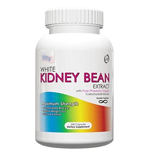 White Kidney Bean Extract- 1000mg Per Serving, 200 Capsules, 90 Day Supply, Carb Blocker and Appetite Suppressant, (Holiday Weight Loss Supplements) by Genetic Solutions