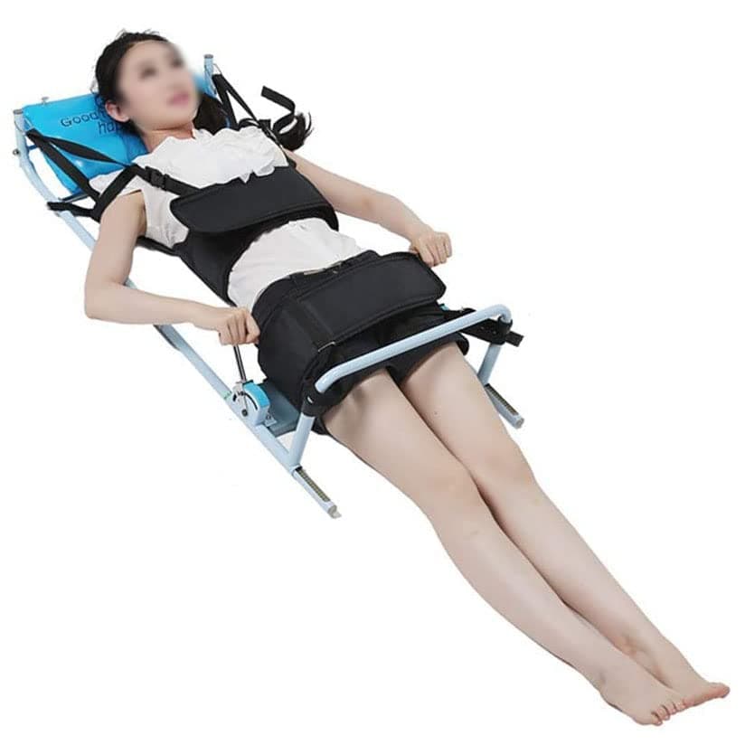 SZAJOR Cervical Spine Lumbar Traction Device, Lumbar Extension Machine, Efficient Traction Bed, Posture Corrector, for Reducing Lumbar Disease, with Inflatable Cushion