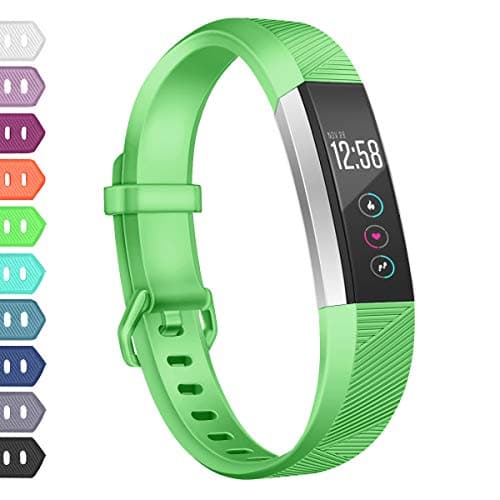 Wekin Replacement Bands Compatible with Fitbit Alta and Alta HR, Breathable Sport Silicone Wristbands Bracelet Strap with Secure Metal Buckle for Woman Men Small Large