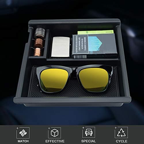 JKCOVER Center Console Accessory Organizer Compatible with 2016 2017 2018 2019 2020 Toyota Tacoma, ABS Material Armrest Box Insert Tray