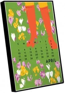 Linnea Design 2017 Poster Calendar & Black Frame Gift Bundle (1 of each) - Art By Johanna Riley