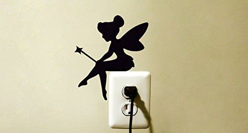SLobyy Wall Decals Tinker Bell Light Switch Vinyl Decal Sticker Princess Tinkerbell Fairy