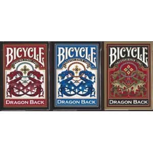BICYCLE (Bicycle) DRAGON BACK (Dragon back) Playing Cards red / blue / gold 3 deck shrink pack (japan import)