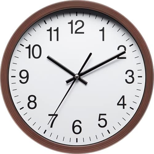 MOVEBEST 10 Inch Wall Clock Modern Minimalist Wall Clock Silent Non-Ticking Quartz Clock Battery Operated Easy to Read Wall Clock for Bathroom Living Room Office Kitchen Bedroom