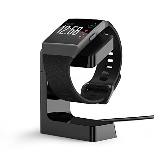 for Fitbit Ionic Charger, Rymemo Magnetic Charging Stand Accessories Charging Dock Station Holder for Fitbit Ionic Smart Watch - Black