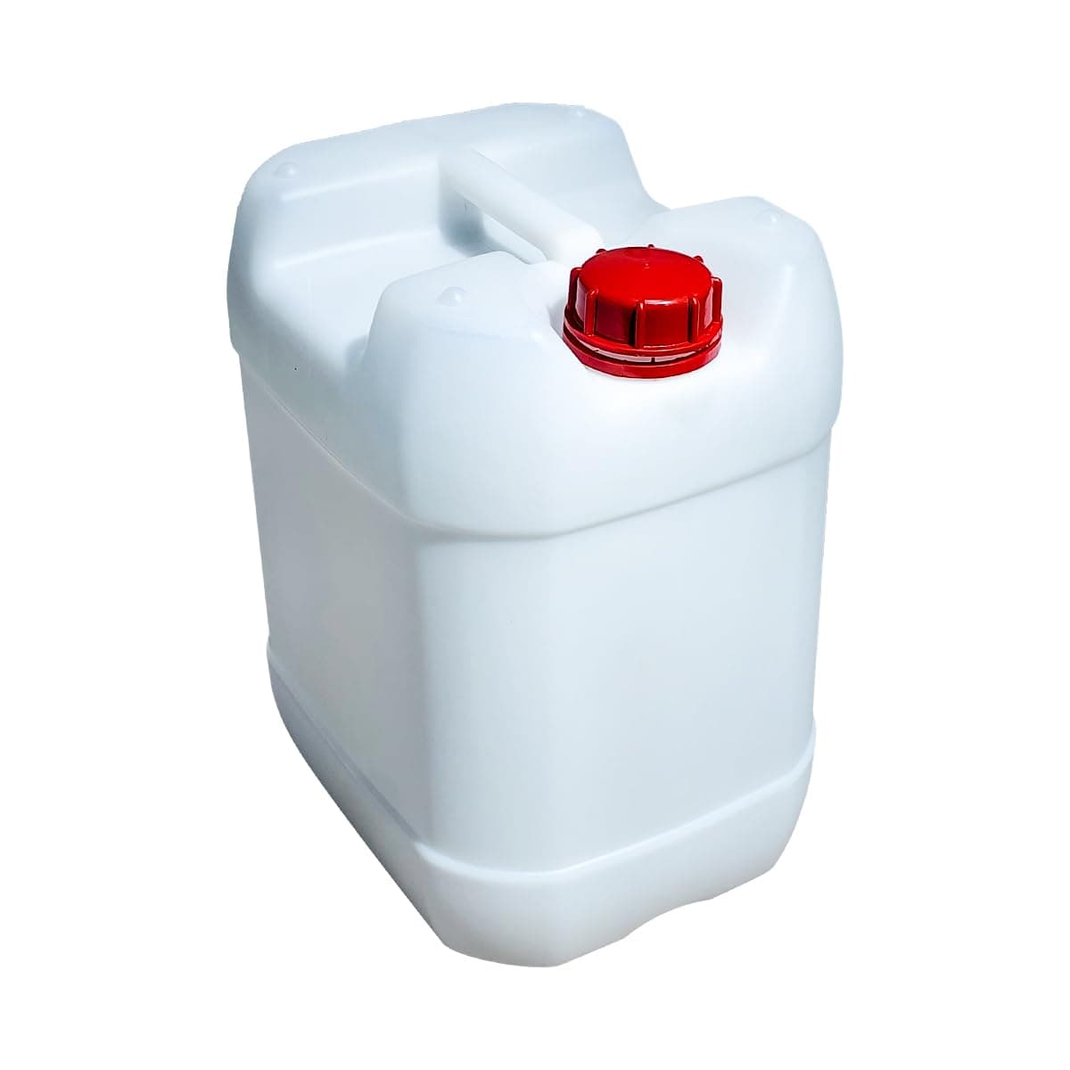 Jerry Can Type Plastic Canister with Red Tamper-Evident Cap for Water, Oil, Food Liquids and Chemicals 20 Litre Made in Oman