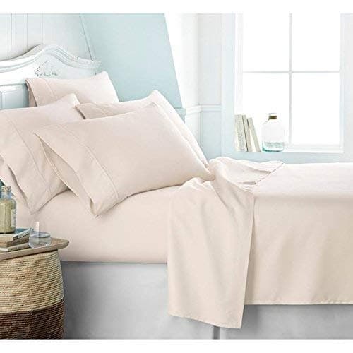 RELIABLE BEDDING 100% Egyptian Cotton Sheets, White Twin Sheets Set, 600 Thread Count Long Staple Cotton, Sateen Weave for Soft and Silky Feel, Fits Mattress Upto 15'' DEEP Pocket !!!