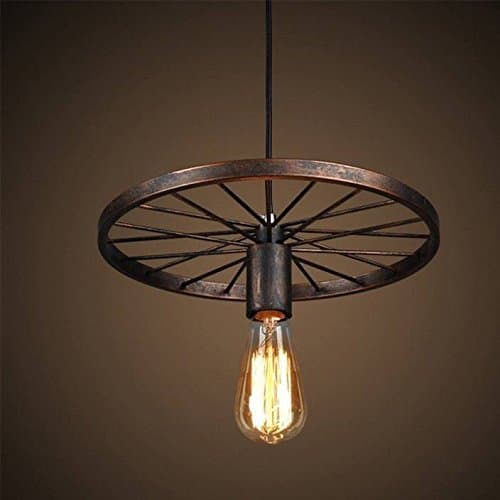 GreyWings Wheel Pendant Light Antique Bronze