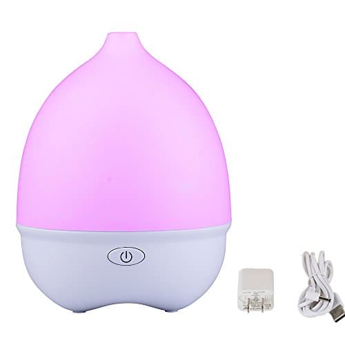 Portable Wall Plug Essential Oil Diffuser 70ml Ultrasonic Air Aroma Humidifier with 7 Color LED Lights for Home Office Travel Yoga by Haoday