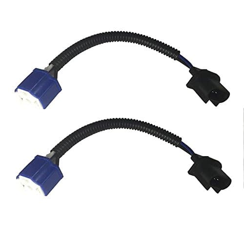 Bear Claw H13 to H4 Adapter (PAIR) - Headlight Conversion Cable - For 7 inch LED Headlight on Jeep Wrangler JK TJ or Trucks Motorcycle Car leds headlights bulbs