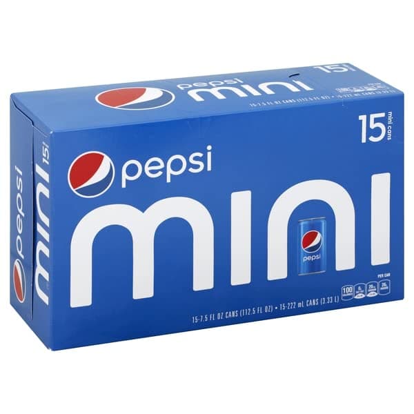 PepsiCola, Mini Cans, 15-7.5 Ounce