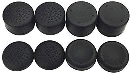 Analog Controller Raised Thumb Stick Grips Thumbsticks Joystick Cap Cover for PS4, PS3, Switch Pro, Xbox one, Xbox 360, Wii U, PS2 Controller (Pack of 8 pcs Black)