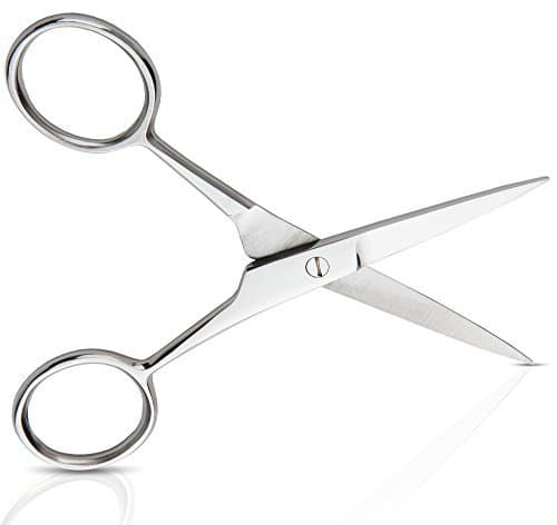 Mustache and Beard Trimming Scissors for Men, Sharp Shaping Personal Grooming and Travel Scissor for Cutting Facial Hair, Sideburns - Eyebrows - Goatee Shaping, Multi Use Versatile Trimmers