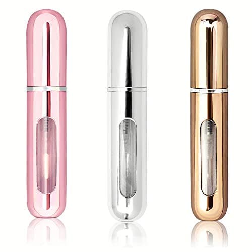 HuiYouHui 3Pcs 5ml Portable Mini Refillable Perfume Empty Spray Bottle Atomizer,Bottle Portable Mini Empty Easy to Fill Scent Aftershave Pump Case for Travel Outgoing Purse