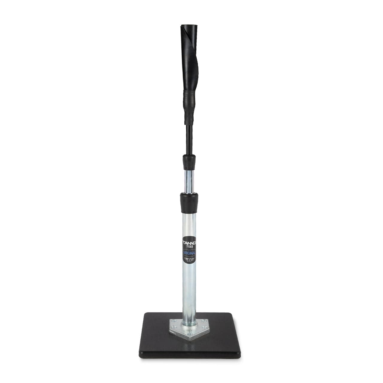 Tanner Tee The Original Batting Tee – Adjustable Pro Hitting Tee for Baseball & Softball, Steel Shaft, Composite Base, Hand-Rolled Rubber Top, 26"-43" Height