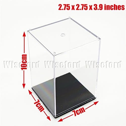 Tingacraft Acrylic Display Case/Box (2.6 x 2.6 x 3.7 inch) Dustproof for Action Figure Tennis Ball