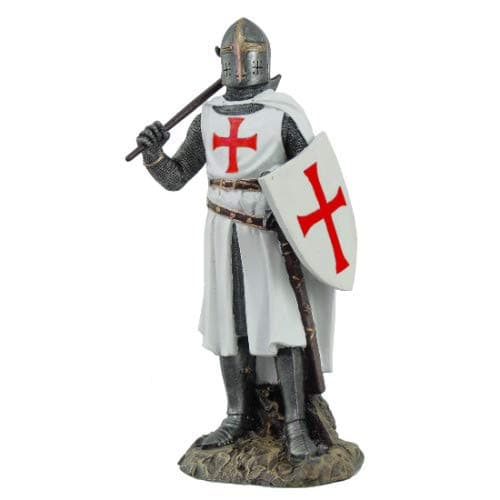 Pacific Giftware Crusader Knight in Full Shield and Sword Armor Collectible Figurine 11.5 Inch Tall