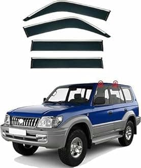 QILING Car Wind Deflectors for Toy&OTA Land Cruiser Prado FJ90 1997-2001,Car Window Visors Quality Acrylic Car Side Window Sun Visors Rain Guards Vent Shield Sun Protection Car Accessories