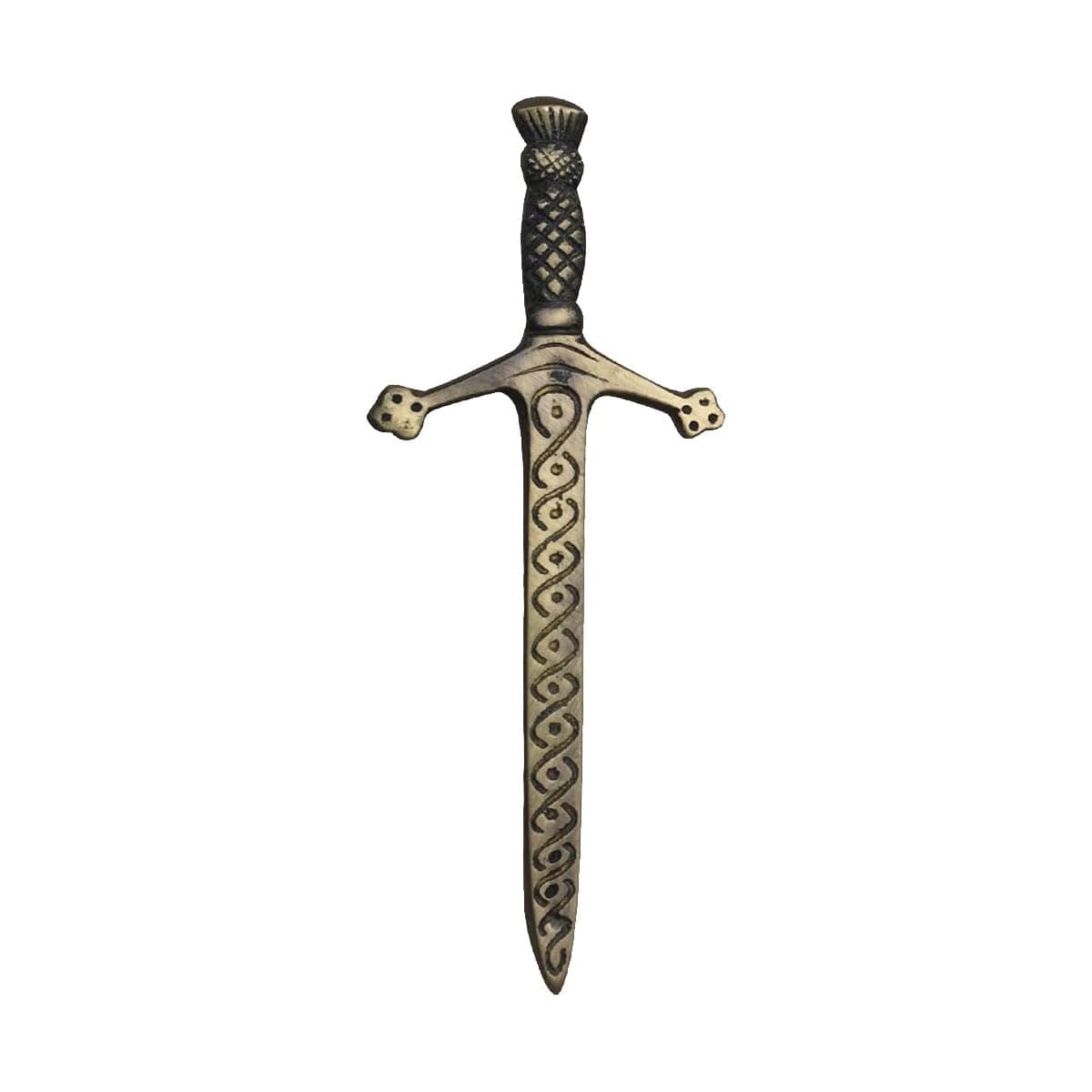 Celtic Kilt Pins Scottish Thistle Crest Hilt 4" Accessory