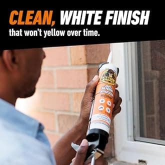 Gorilla 100% Silicone Sealant All Purpose, 10 Ounce Cartridge, White (Pack of 12)