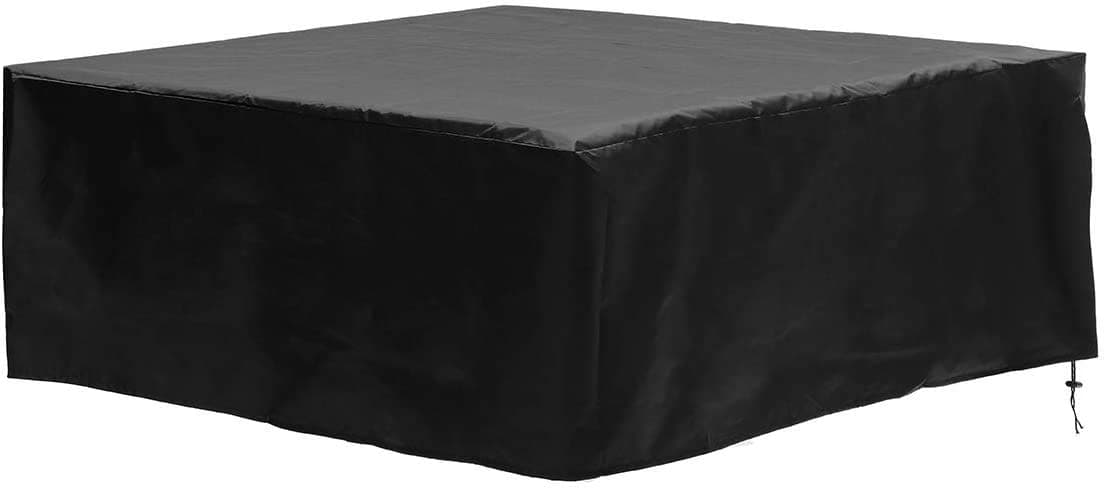 dDankeBlack 600D Polyester Waterproof Garden Patio Rectangular Furniture Cover for 10 Seater Outdoor Furniture Set (350x260x90cm)