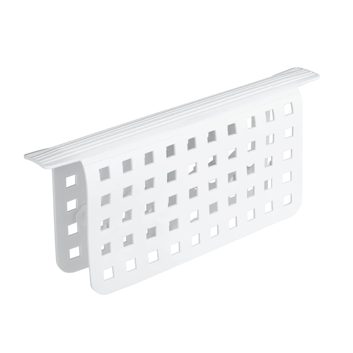 iDesign Plastic Kitchen Mat Sink Protector, The Euro Collection - 11" x 12", White