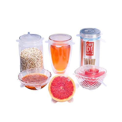 The Absolute Kitchen Can Silicone Stretch Lids Small Covers, Reusable, and Convenient Food Covers Ensures Freshness – Expandable For Various Size Shaped Cups and Cans, Soda Cans, Bowls (6 Small)