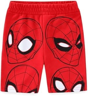 Marvel Spider-Man Boys 2 Piece Shirt and Shorts Outfit Set for Toddler and Big Kids