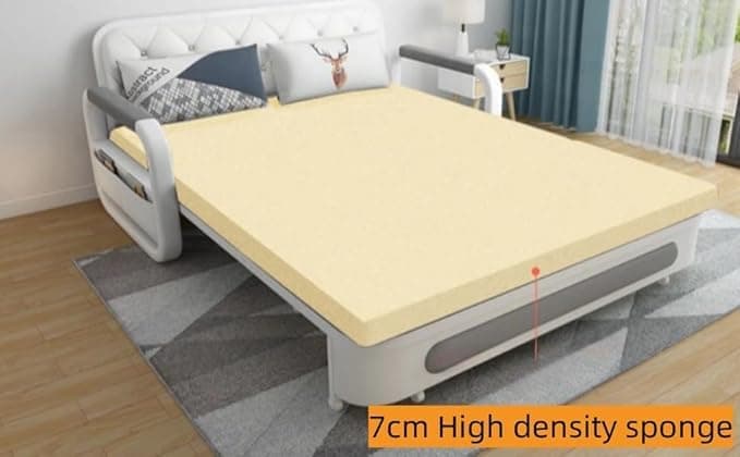 Pull-Out Foldable Sofa Bed Double-Seat Multi-Functional soft Sofa, Modern Style Living Room and Bedroom comfortable Sofa Bed Chair (Multicolor, 1.28m)