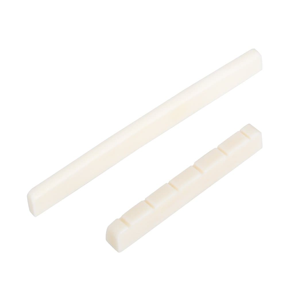 Durable Guitar Buffalo Bone Saddle & Nut HJMusic for Classical Guitar White pack of 2