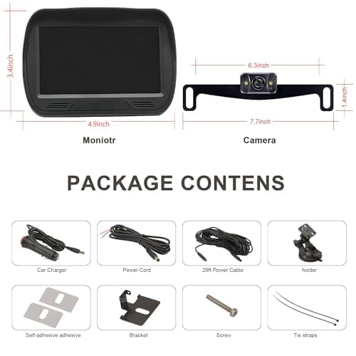 4.3 inch backup camera