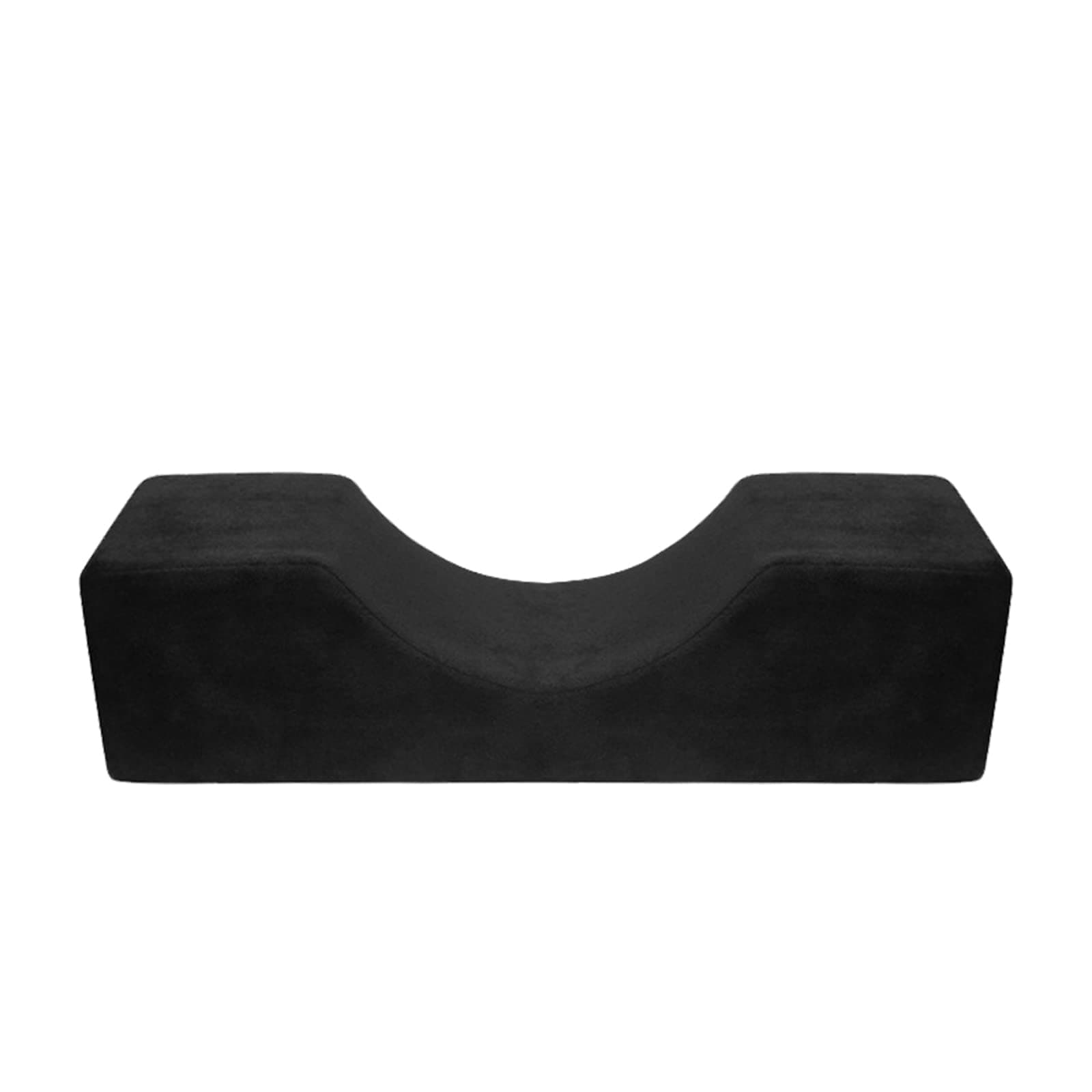Deciniee Lash Pillow for Lash Extensions: U Shape High Elastic Sponge Eyelash Pillow - Ergonomic Curve Lash Eye Head Neck Bed Pillow - Flannel Cushion Lash Tech Supplies for Beauty Salon Home black