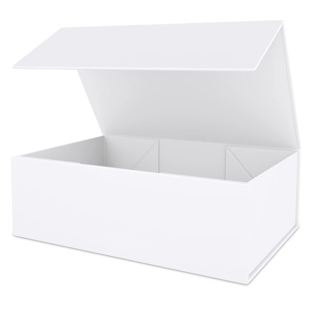 White Gift Box 12" x 6" x 4" with Magnetic Closure Lid Gifts Boxe for Presents,Bridesmaid Gifts Boxes,Cute Box,Birthday Gift Boxe,Luxury for Gifts Packaging, Magnetic Gift Boxes for Wrapping Gifts