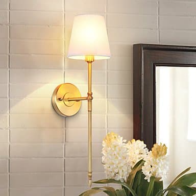 MAX-BID Ambient Light Wall Sconces 40 E14 Country Brass For [Energy Class A++]