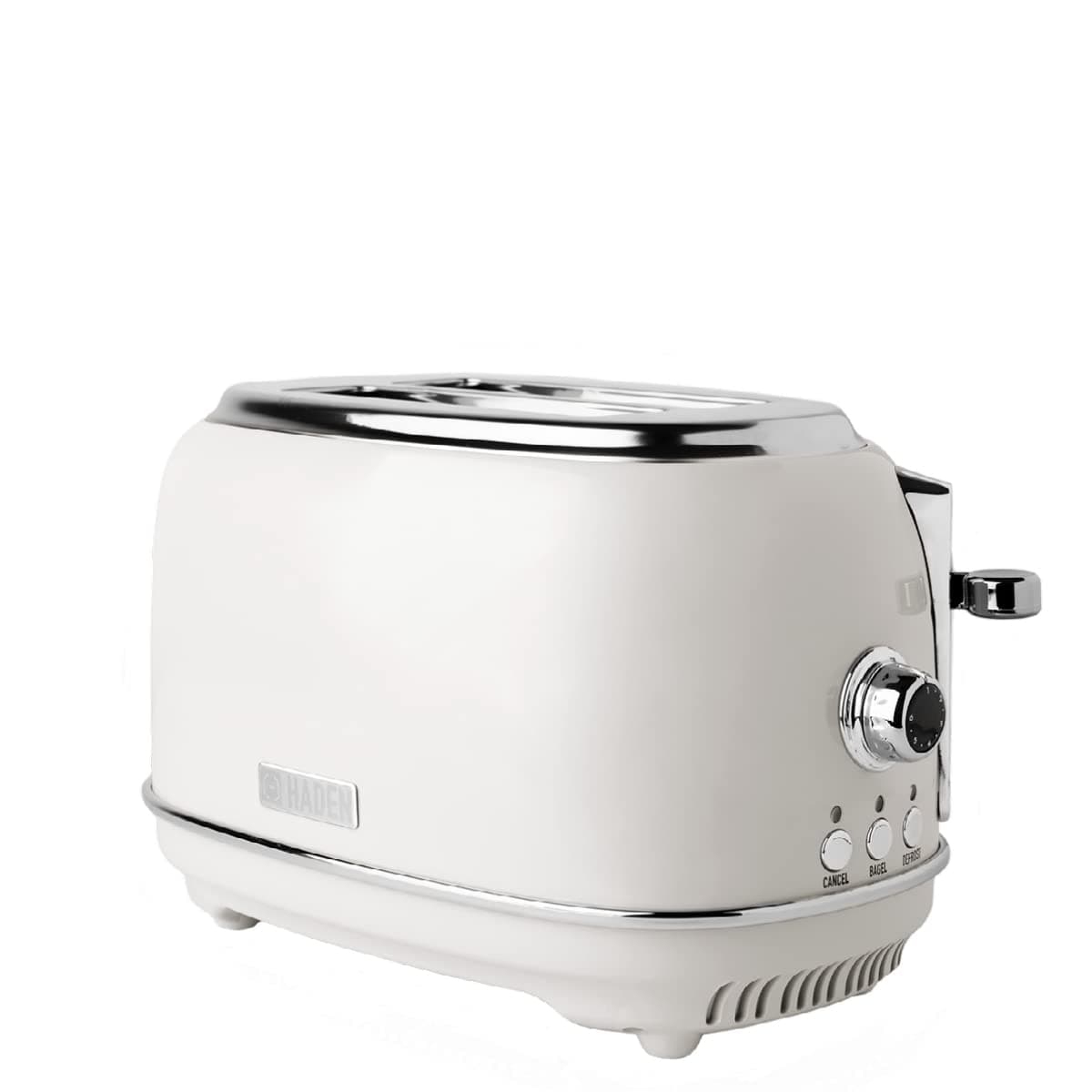 Heritage White Toaster 2 Slice - Variable Browning Control - Electric Stainless Steel Toaster - Economy Mode - Reheat, Cancel and Defrost Functions - 1370-1630W