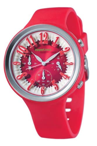 Appetime SVD54009 – Wristwatch Women's, Polyurethane Strap Red