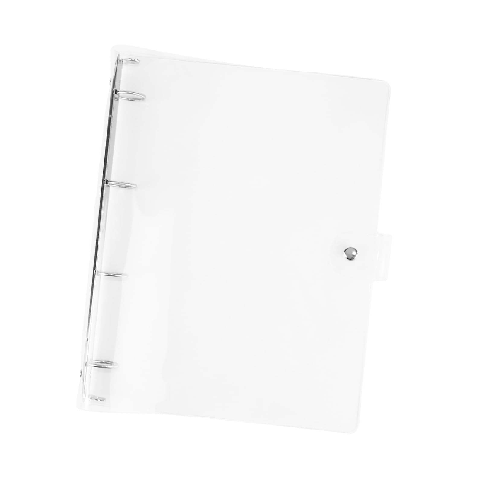 Clear A4 Binder Silver 4 Rings Budget Binders Loose Leaf Folders Refillable S...