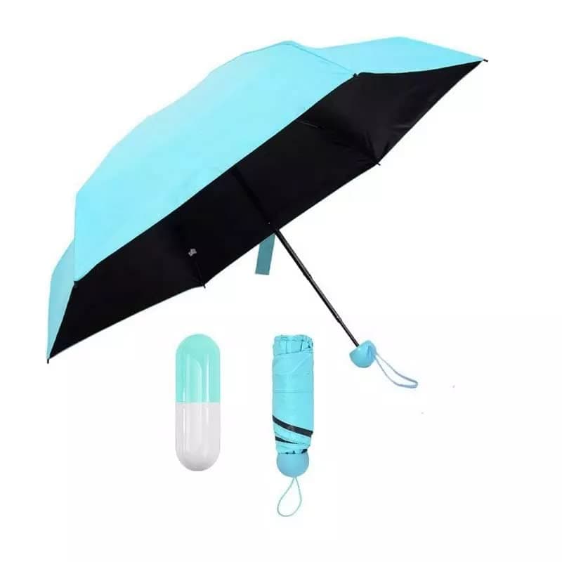 BLINEFoldable Mini Cute and Small Capsule Design Umbrella with Capsule Case (Multicolor)