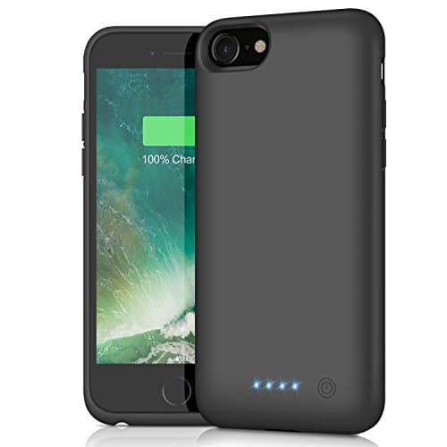 Battery Case for iPhone 8/7,6000mAh Rechargeable Charger Case Portable Battery Pack for iPhone 7/8 Protective Charging Case Bank (4.7 Inch) (Black)