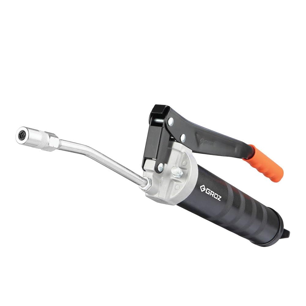 Double Piston Grease Gun with 6" Extension, Coupler | 3x Output | 12 Months Warranty | High Volume Grease Gun | Discharge Upto 2.4 gm/s | For Regular Greasing Applications| G2R/B