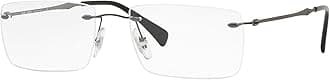 Men's RX8755 Titanium Rectangular Prescription Eyeglass Frames