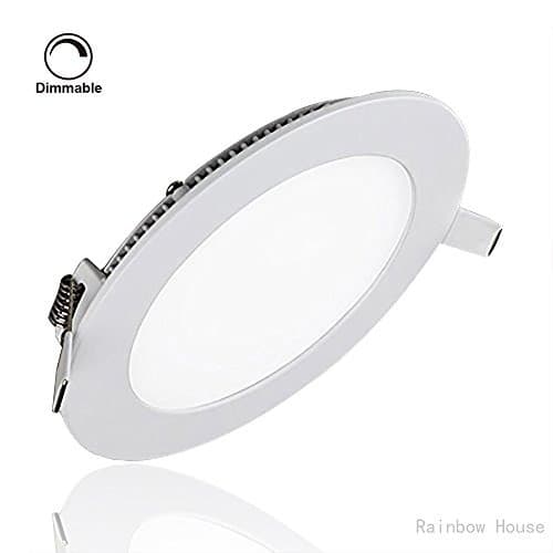 LED Panel Light Celiing Dimmable Lamp 12W 6000k 960LM Round LED Recessed Lighting Cut Hole: 6.1-Inch for Living Room Kitchen Bathroom Ceiling Light Fixture